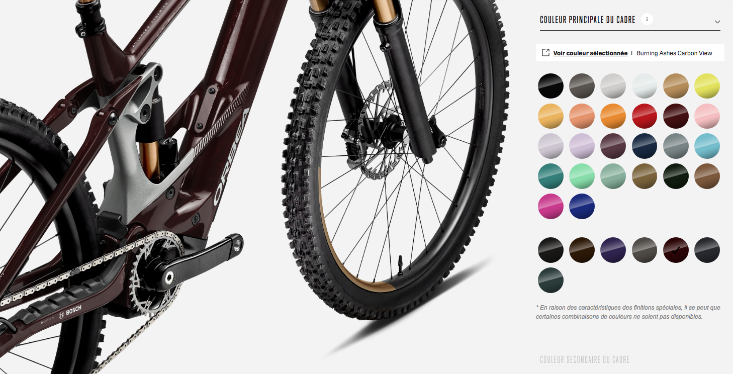 Configurateur de couleurs Orbea